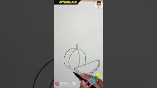 cara menggambar buah durian #art #drawing #viral #trending #ytshort #shorts