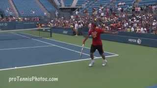 Federer v Fish 2012 USO practice