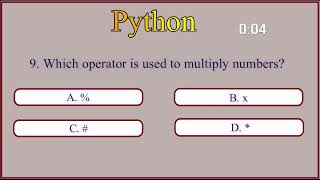 Python Programming Language Quiz - 2 | 15 Basic Python Question & Answers | Python for beginners.