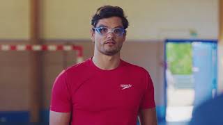 Mes lunettes. Quelles lunettes ? Florent Manaudou les a testées lors d'un match de hand