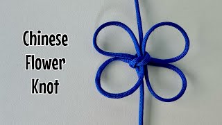 How to tie a Chinese flower knot - 4 x petal flower 🌼