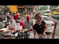 live street café welcome family 🤗 ploysai coffee lady in bangkok thailand thai street food