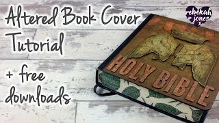 Altered Book Cover Tutorial - Bible Art Journaling Challenge Lesson 52