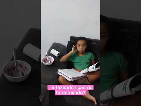 Ta Fazendo Lição Ou Ta Dormindo? #mae - YouTube