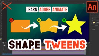 SHAPE TWEENS Adobe Animate CC Tutorial + Using Shape Hints