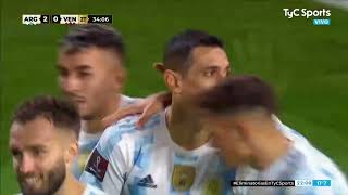 Selección Argentina vs. Venezuela: el gol de Ángel Di María (2-0)