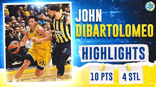 John Dibartolomeo (10 pts, 4 stls) Highlights vs Fenerbahce | המהלכים של ג'ון דיברתולומיאו נגד פנר