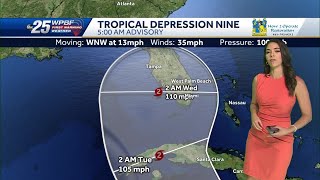 Tropical Depression Nine forms in the Caribbean, could hit Florida as hurricane next week
