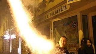 Silvester 2013 in Leipzig - Actioncam \u0026 Fireworks