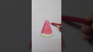 How to draw watermelon #shorts #youtubeshorts