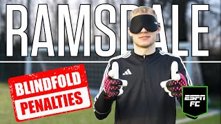 Arsenal's Aaron Ramsdale tries BLINDFOLD penalties! How many can he save? | ESPN FC