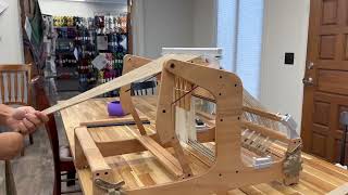 Warping the Ashford Brooklyn Loom using the LoftyFiber Raddle and Helping Hands