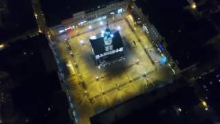 Gliwice Nocą 4 K Dron