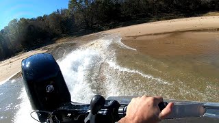 1652 Blazer SS on the Brazos River. 40 hp Mercury Outboard Jet