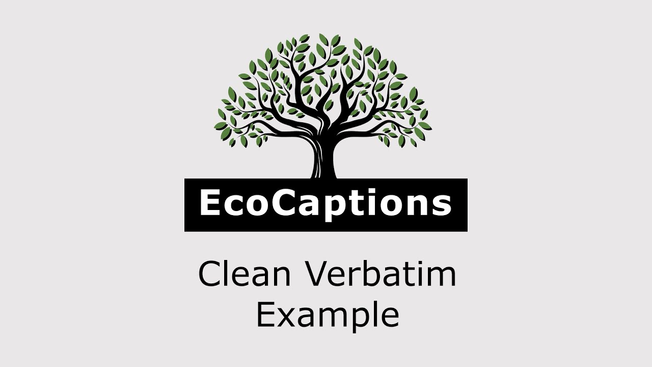 Ecocaptions Clean Verbatim Closed Captioning Example Youtube