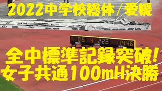 2022愛媛県中学校総体陸上/女子共通100mH決勝(0.762m)