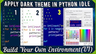 How to enable dark theme in Python IDLE | Customize IDLE user Interface | Python programming Tamil