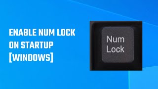 How to enable numlock on startup windows? Regedit | 2023