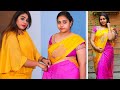 பட்டு புடவையில் ஒல்லியாக தெரிய இதை try பண்ணுங்க! | Fast and Easy Saree Draping tutorial in Tamil