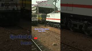 2 White Monster WAP 7 spotted at Ghaziabad Loco Shed. #indianrailways #wap7 #locomotive #shorts