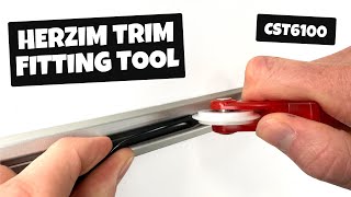 Herzim Trim Fitting Tool. Fitting Replacement Screw Cover Strips into Aluminium Rails (CST6100)