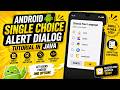 ANDROID - SINGLE CHOICE ALERT DIALOG TUTORIAL IN JAVA