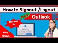 Remove or Delete an email account from Outlook | How to Logout from Outlook on Macbook