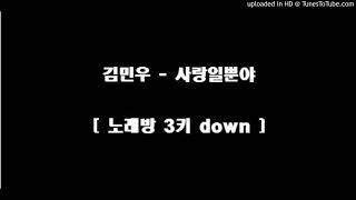 [ 노래방 3키 down ] 사랑일뿐야 - 김민우