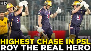 Highest Chase in HBL PSL History | Jason Roy The Real Hero | The Real Game Changer | PSL | MI2A