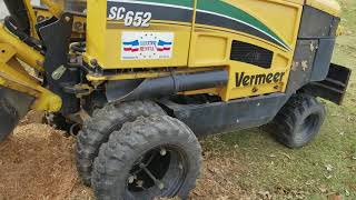 Vermeer SC652 Stump Grinding Giant Oak