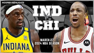 Indiana Pacers vs Chicago Bulls  Game Highlights | Mar 27 | 2024 NBA Season