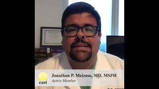 Dr. Jonathan Meizoso on joining EAST as a resident