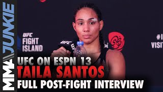 Taila Santos targets more activity after first UFC win | UFC on ESPN 13 post-fight interview