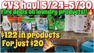 CVS couponing haul 5/24-5/30! So many fire deals this week!! $122 in products for $20!🥳