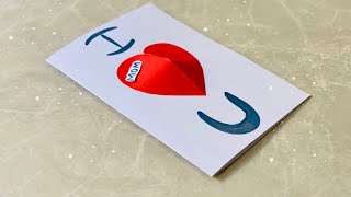 Easy White paper Mother’s Day card😍| Beautiful 3D Heart Card |Cute Greeting card| #shorts #viral