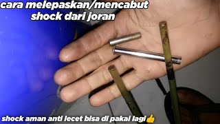 Mudah!! Cara melepaskan/mencabut shock dari joran Menggunakan karet ban