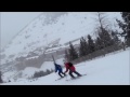 soldeu 2013 nigel martin and later paul skiing down bosc fosc.