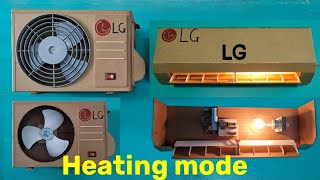 Make an air conditioner from cardboard, heating mode with incandescent bulbs, according to LG's mode