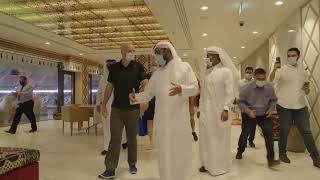 FIFA president pays his first visit to Al Bayt Stadium, a 2022 World Cup venue