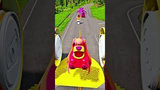 Skibidi Toilets & Freddy Fazbear & Funny Cars Bollard Pomni Digital & Pac Man Pixel - BeamNG.drive