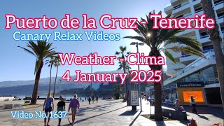 Tenerife 🏝️ Puerto de la Cruz Morning Weather 4 January 2025