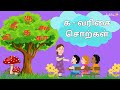க கா கி கீ / க வரிசை சொற்கள் / ka kaa ki kee in tamil / learn tamil letters 📝📖✨