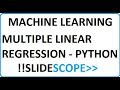 Machine Learning Multiple Linear Regression using Python -  Practical