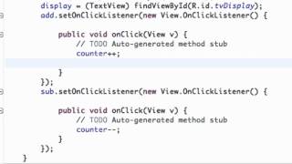 Android Developing Applications Tutorial 10 Using setText method for our button