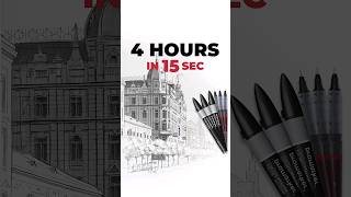 Drawing a beautiful Tenement Speedpainting in 15 seconds #shorts