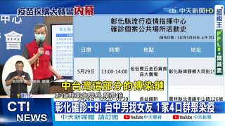 【每日必看】彰化確診+9! 台中男找女友 1家4口群聚染疫@中天新聞CtiNews 20210530