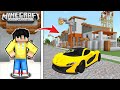 NAGKA SUPERCAR McLAREN AKO Galing sa PINAKA MATAAS na TOWER sa UWU CITY sa Minecraft PE