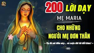 KHÔNG PHẢI AI CŨNG BIẾT : Mẹ Maria Luôn Ở Bên Các Mẹ Đơn Thân – 200 Lời Dạy Cảm Động!