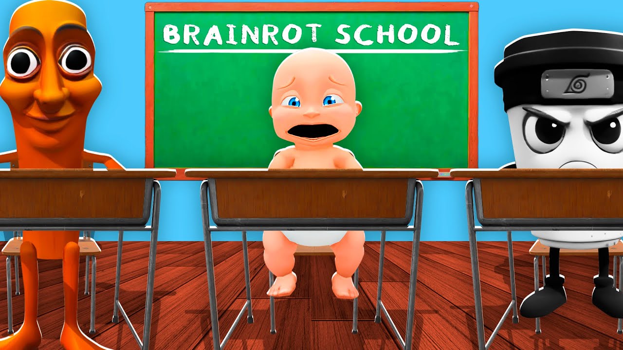Baby Goes To Brainrot School Youtube