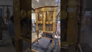 Gilded Wooden #Throne of #tutankhamun #egyptianmuseum . #カイロ #エジプト考古学博物館 🇪🇬 #ツタンカーメン の #金箔 を施された #王座